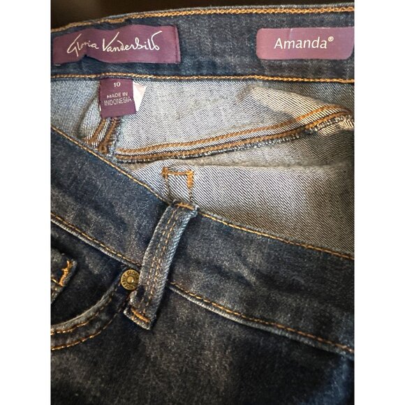 Gloria Vanderbilt Amanda Jeans Missy Size 10 High Rise Straight - Picture 6 of 7